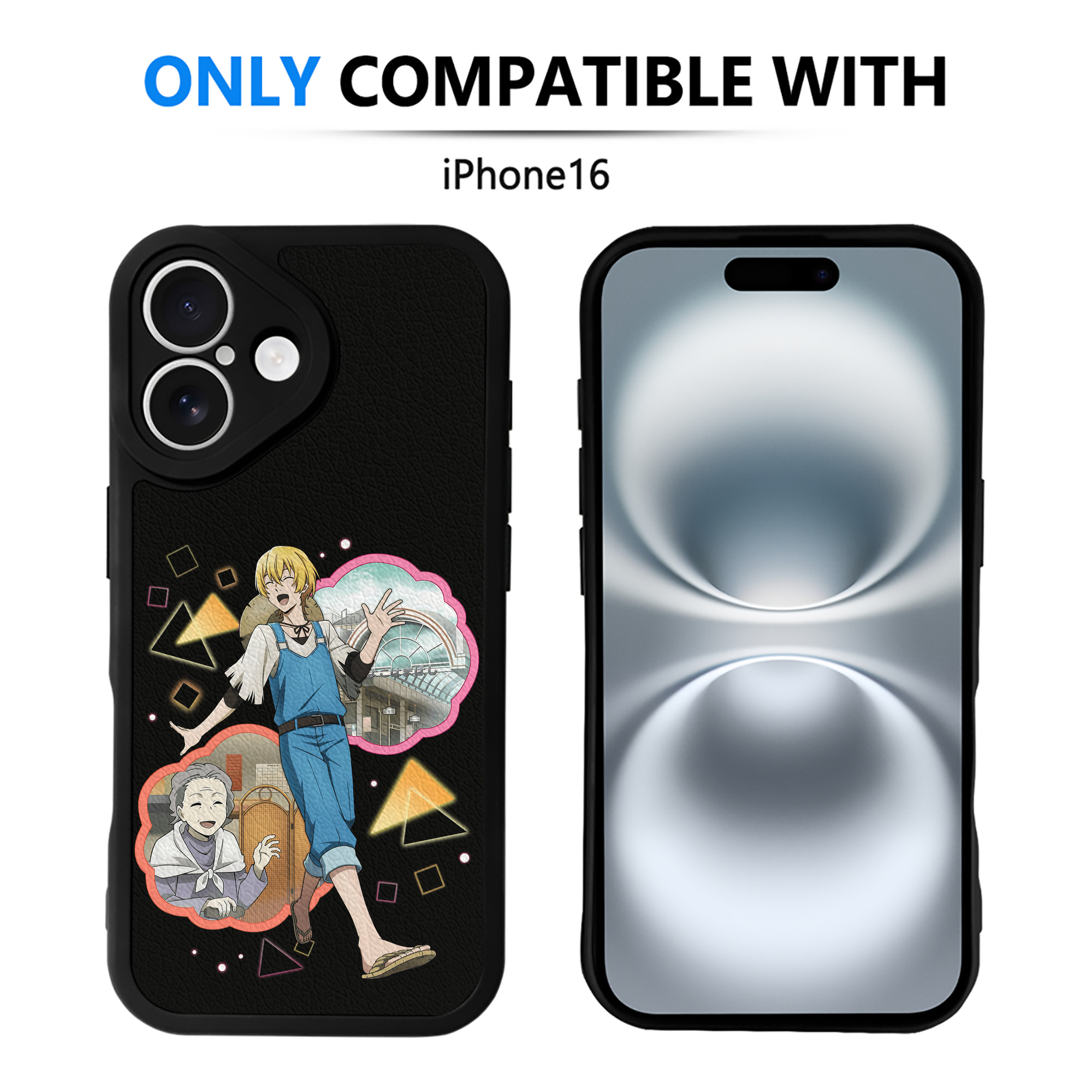 （画像用） 文豪ストレイドッグス Bungo Stray Dogs 【iPhone 16シリーズ対応】シリコンスマホケース（レザー調） 材質：シリコン